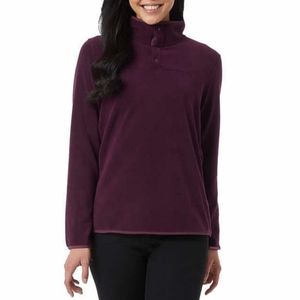 32 Degrees Heat Purple Snap Fleece Pullover